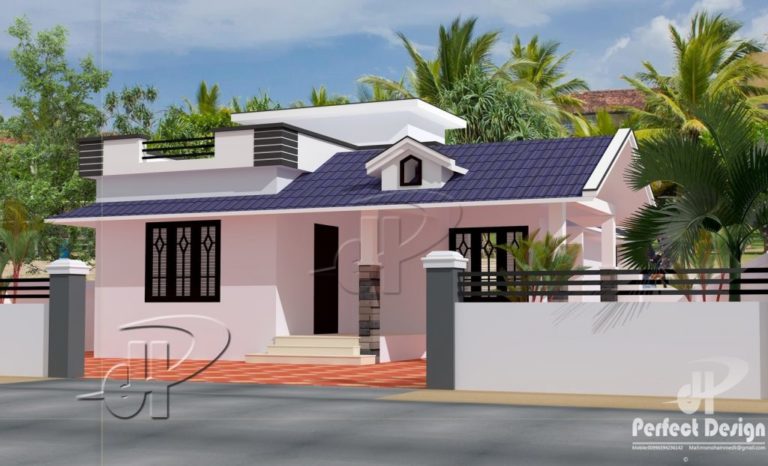 862 Square Feet 2 Bedroom Single Floor Modern Home Design and Plan