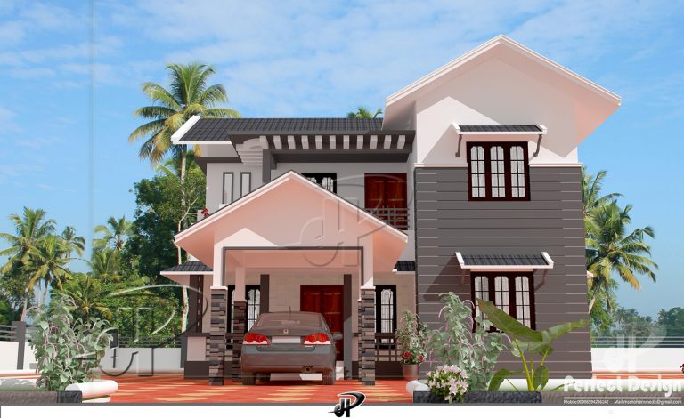 1829 Square Feet 4 Bedroom Double Floor Modern Home Design and Plan
