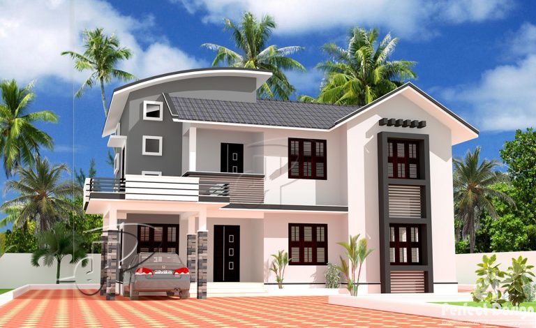 1990 Square Feet 4 Bedroom Double Floor Modern Home Design and Plan