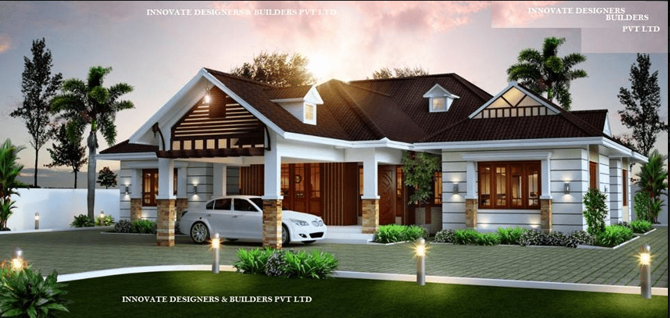 1663 Square Feet 3 Bedroom Single Floor Modern Home Design and Plan