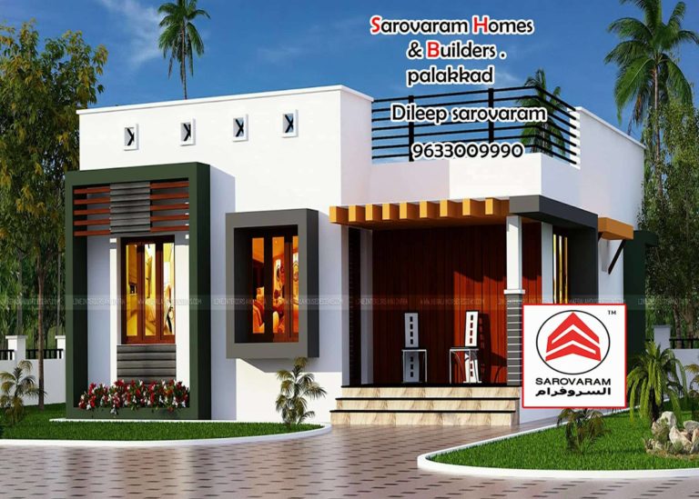 838 Square Feet 2 Bedroom Single Floor Modern Home Design
