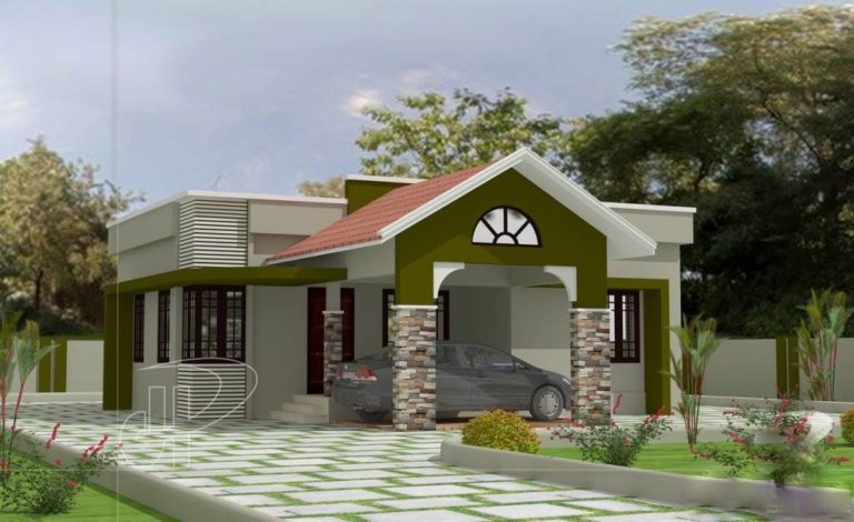 930 Square Feet 2 Bedroom Single Floor Modern Home Design and Plan