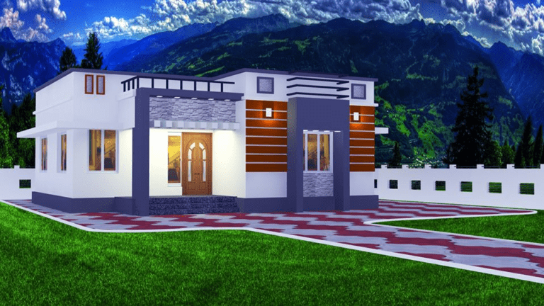 1000 Square Feet 2 Bedroom Single Floor Modern Home Design and Plan (1)