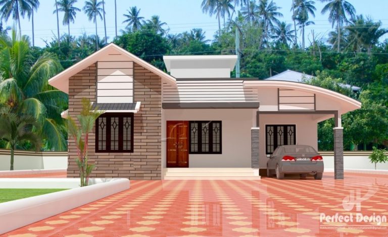 1097 Square Feet 3 Bedroom Modern Single Floor Home Design and Plan