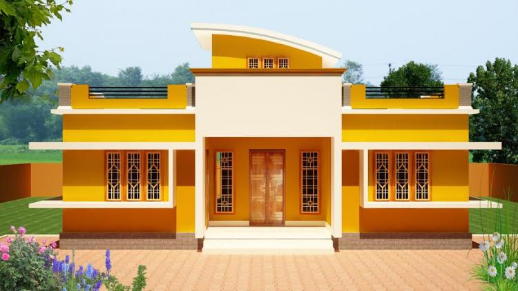 1100 Square Feet 3 Bedroom Single Floor Low Budget Home Design