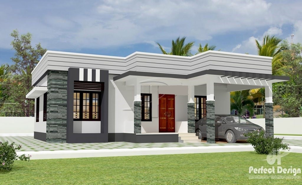 1044 Square Feet 3 Bedroom Contemporary Model Home Design and Plan