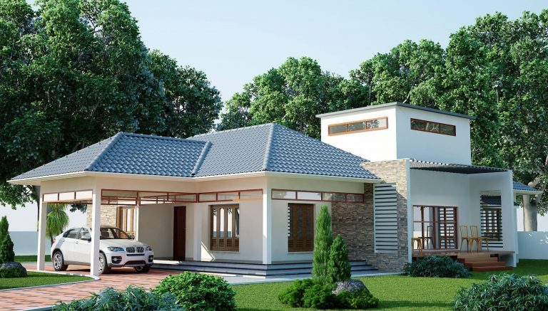 1770 Square Feet 3 Bedroom Modern Single Floor Home Design and Plan