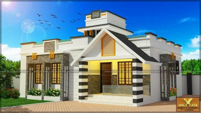 990 Square Feet 2 Bedroom Single Floor Modern Home Design and Plan