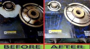 Clean Dirty Gas Stove