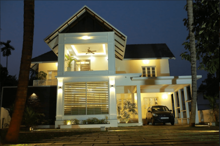 3450 Square Feet Modern Double Floor 4BHK Home Design