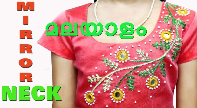 Mirror work Neck Design