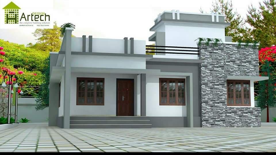 1385 Square Feet 3 Bedroom Single Floor Modern Home Design and Plan