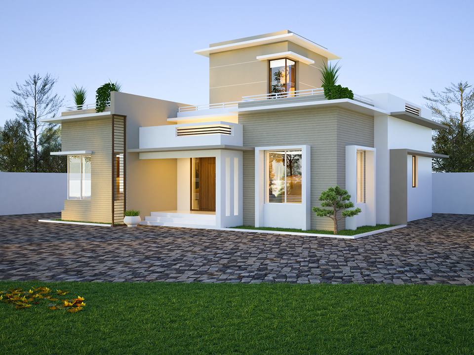 1168 Square Feet 3 Bedroom Single Floor Modern Contemporary Home Design and Plan