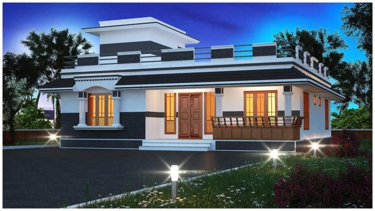1500 Square Feet 3 Bedroom Single Floor Traditional Style Home Design and Plan