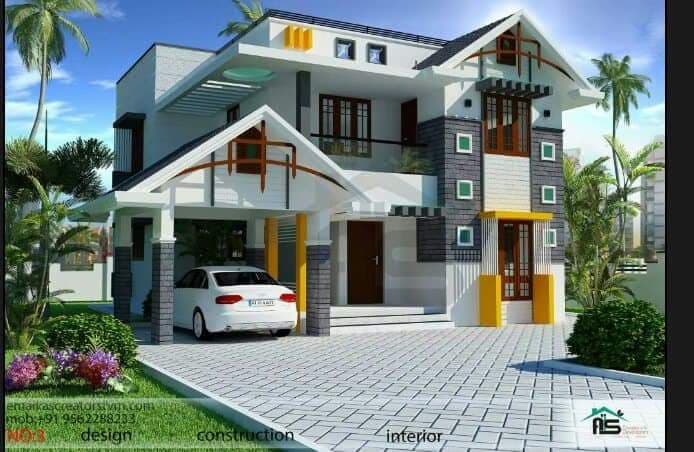 1681 Square Feet 3 Bedroom Double Floor Modern Two Story Home Design and Plan