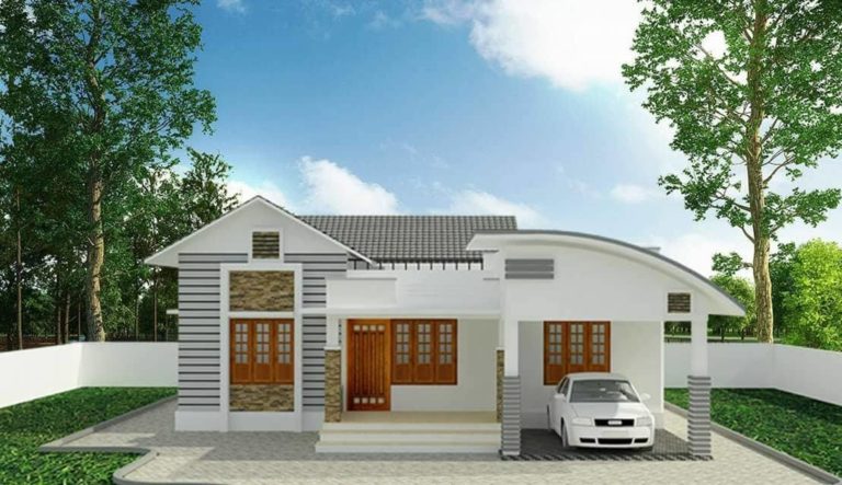 1066 Square Feet 3 Bedroom Single Floor Modern Home Design and Plan