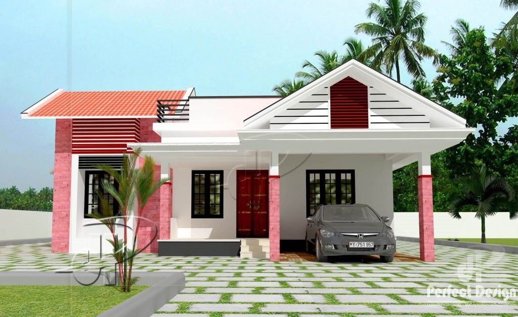 1086 Square Feet 3 Bedroom Simple Model Budget home Design and Plan