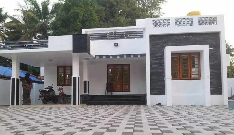 1286 Square Feet 3 Bedroom Single Floor Modern Home Design and Plan