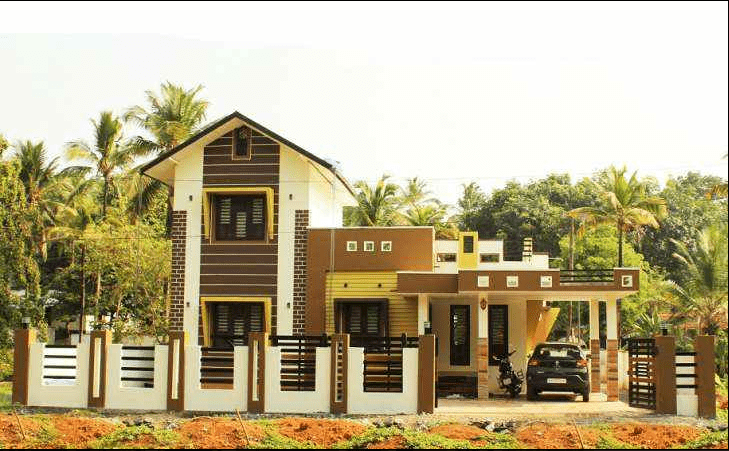 1450 Square Feet 2 Bedroom Double Floor Modern Budget Home Design and Plan