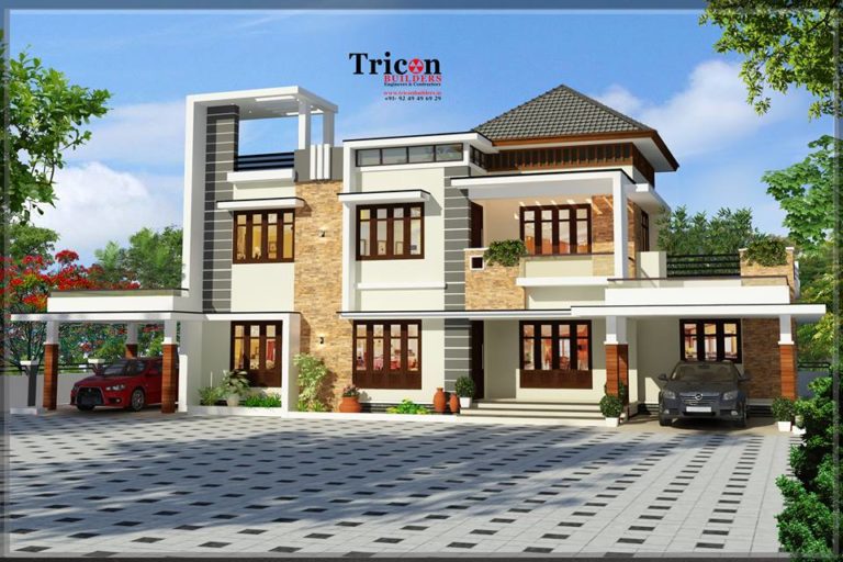 3133 Square Feet 4 BHK Double Floor Modern Home Design and Plan