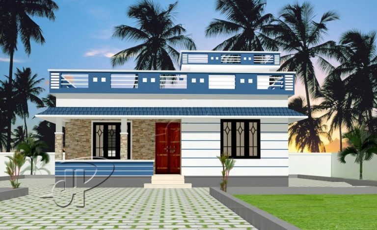 829 Square Feet 2 Bedroom Single Floor Modern Budget Home Design and Plan