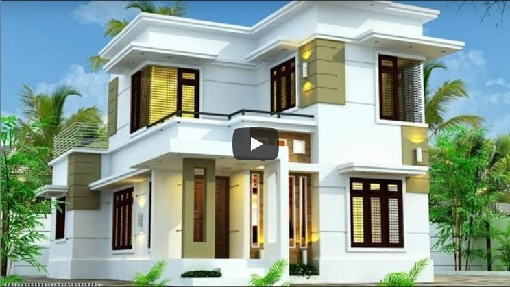 Cute Modern Double Floor House Design with plan