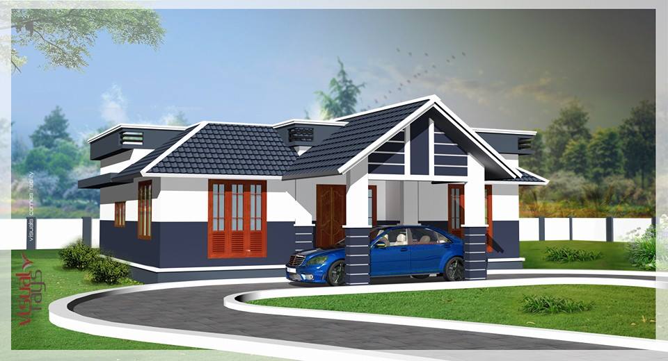 1121 Square Feet 2 Bedroom Single Floor Modern home Design and Plan