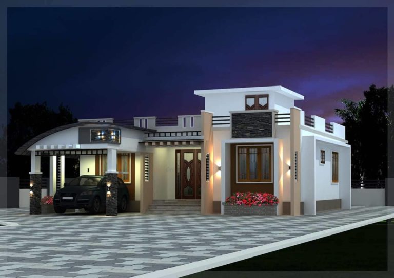 1540 Square Feet 3 Bedroom Single Floor Modern Home Design and Plan