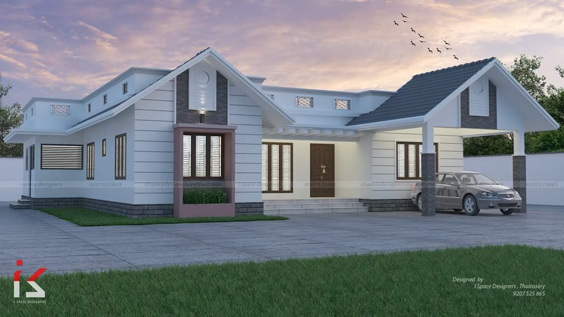 1824 Square Feet 4 Bedroom Single Floor Modern Home Design and Plan