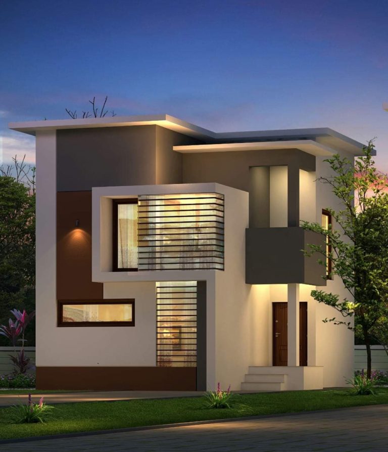 1148 Square Feet 3 Bedroom Contemporary Modern Style Double Floor Home Design and Plan