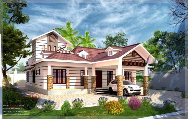 2135 Square Feet 4 Bedroom Modern Double Floor Home Design and Elevation
