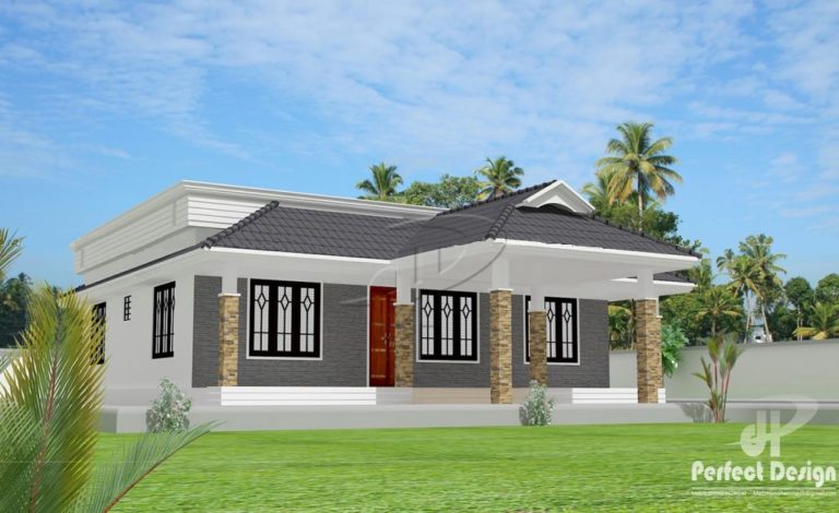 3 Bhk Single Floor Traditional Kerala Style 1194 Sq Ft Home Elevation and Plan