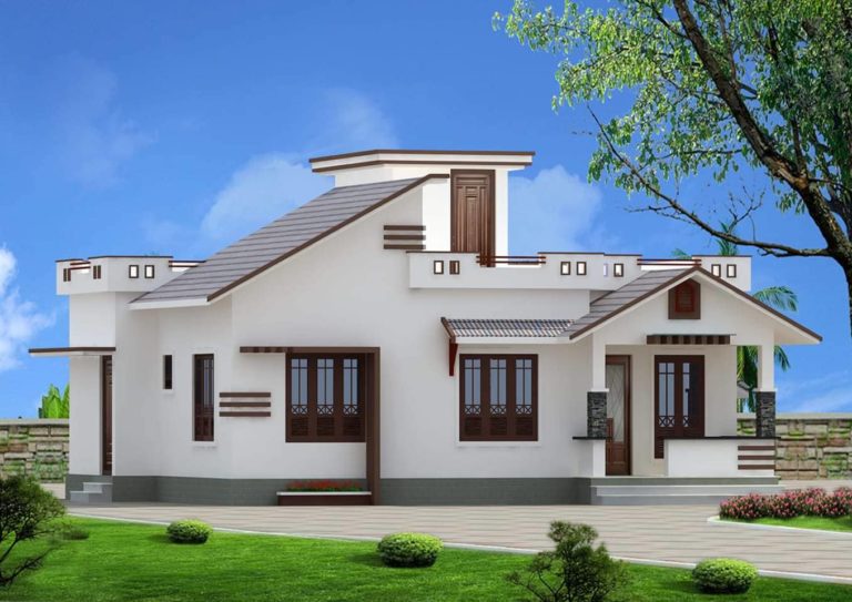 963 Square Feet 2 BHK Single Floor Modern Cute Small Home Design and Plan