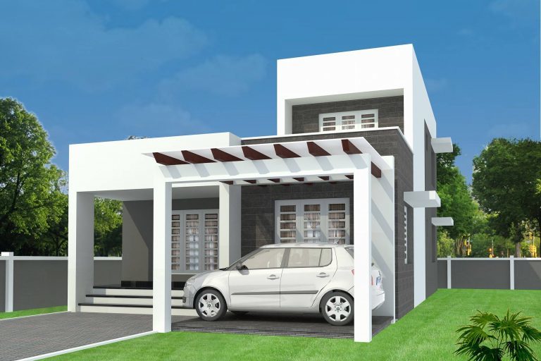 2 Bedroom Single Floor Contemporary Style Modern 970 Sq Ft Amazing Home with Plan