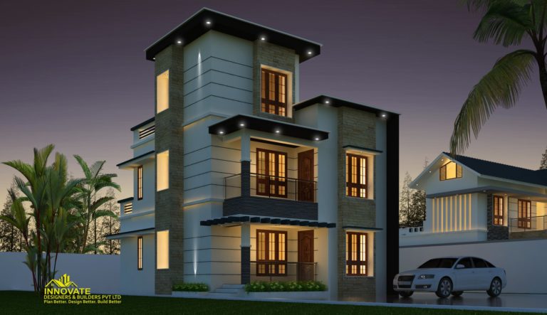1537 Square Feet 3 Bedroom Double Floor Modern Contemporary Style Home Design and Plan