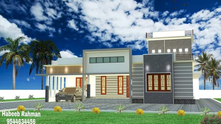1400 Square Feet 3 Bedroom Single Floor New Modern Beautiful Home Design