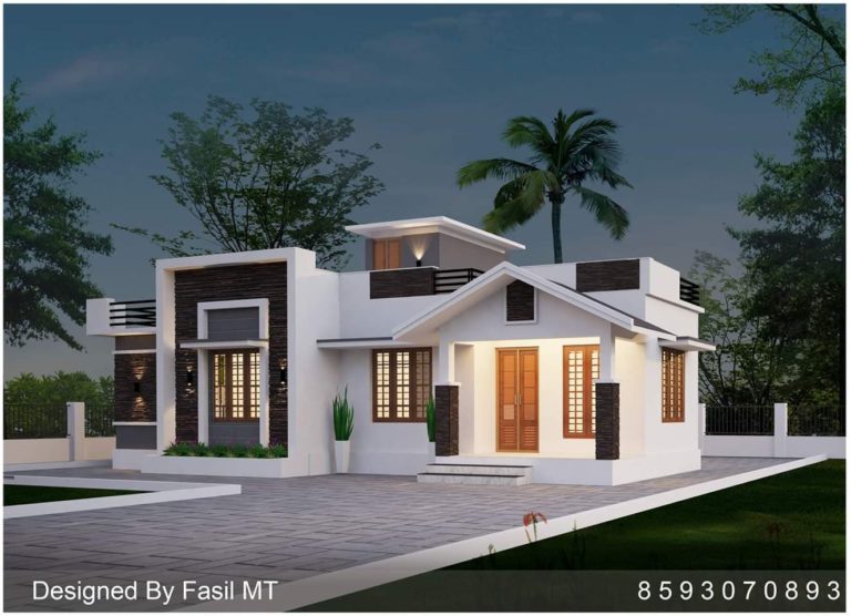 940 Square Feet Low Budget Single Floor Modern 2 Bedroom Cute and Beautiful Home Design