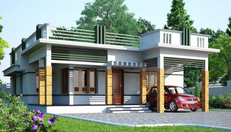 700 Sq Ft Simple Contemporary Style Single Floor 2 Bedroom Home