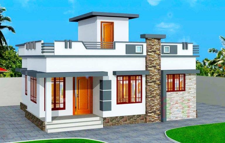 800 Square Feet Budget Home Plan in 2 bedroom Single Floor Modern Home