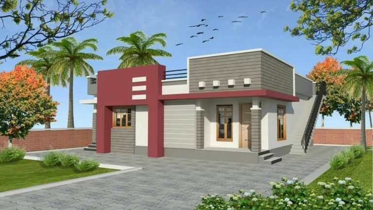 800 Square Feet 2 Bedroom Simple Contemporary Modern Single Floor Home Design and Plan