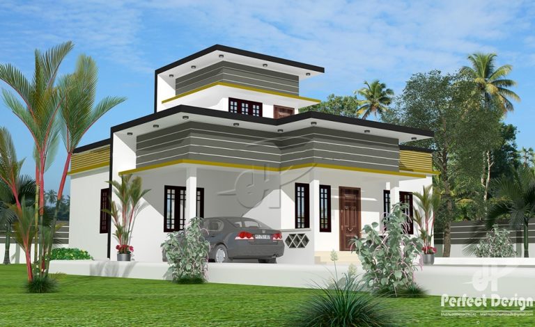 925 Square Feet Contemporary Style 2 Bedroom Single Floor Modern Home Design and Plan