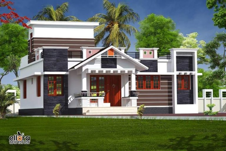 1136 Square Feet 2 Bedroom Single Floor Low Budget Home Design and Plan