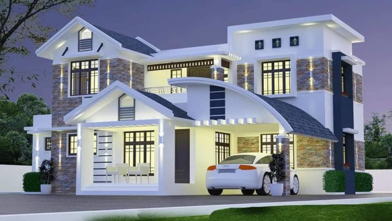 2146 Square Feet 4 Bedroom Double Floor Modern Mix Roof Amazing Home Design and Plan