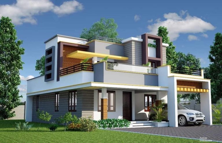 3 Bedroom Low Budget Contemporary Style Modern Home Design and Plan