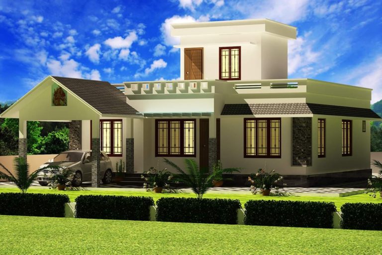 1200 Square Feet 3 Bedroom Single Floor Traditional Style Home Design