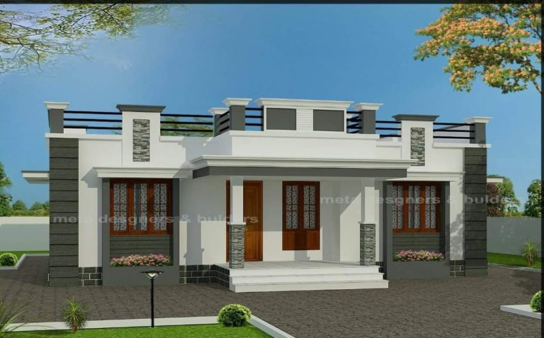 1195 Sq Ft 3 Bedroom Single Floor Modern Home Design and Plan