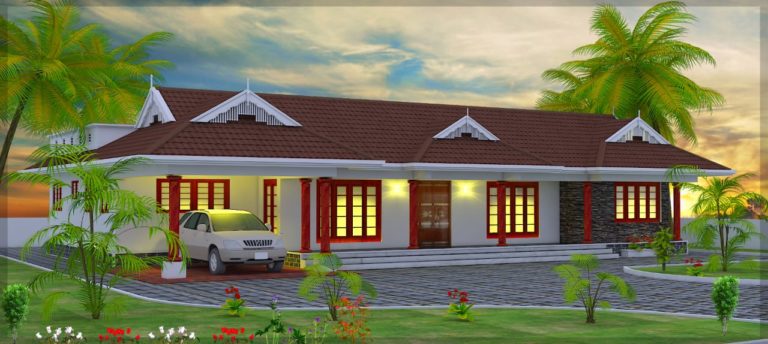 2100 Square Feet 3 Bedroom Traditional Kerala Style Single Storey Home Design