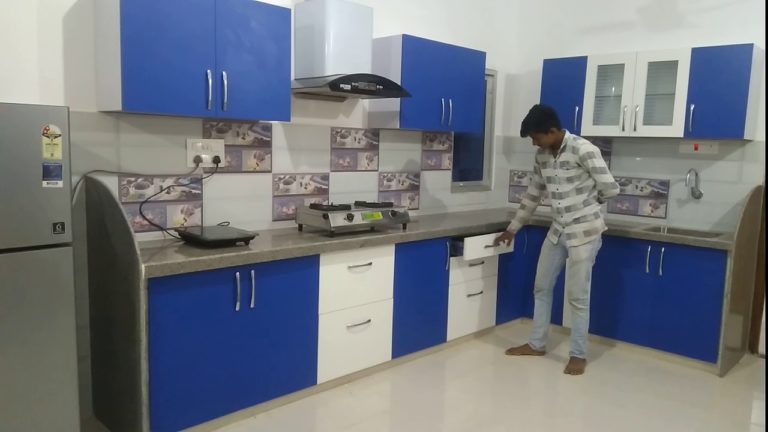 L – Shape Deep Matt Finish Modular Kitchen