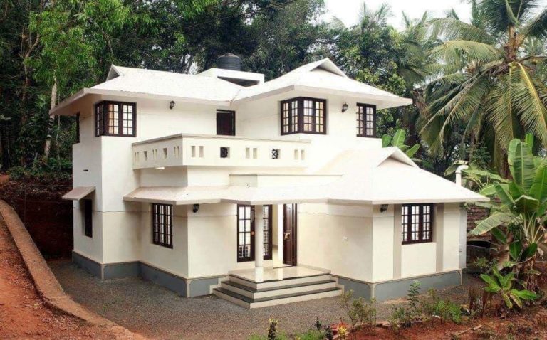 1240 Square Feet 3 Bedroom Simple Kerala Traditional Style Double Floor Home and Plan