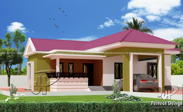 1420 Square Feet 3 Bedroom Kerala Traditional Style Single Floor Home and Plan